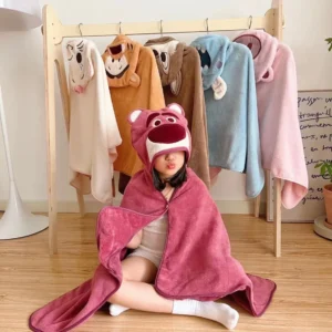 Cute Baby Hooded Bath Towel for Children Super Soft Absorbent