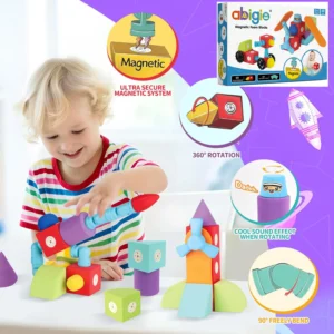 40PCS Magnet Building Blocks Prechool Montessori Set Travel