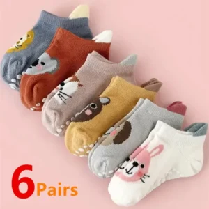 6Pairs/Lot Newborn Baby Socks Kids Boys Girls Cotton Cartoon