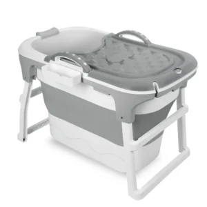 39" Portable Folding Bathtub Large Collapsible Tub Small Foldable